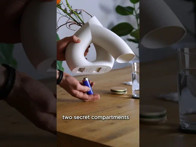 Pandora Vase – Multifunctional 3D Printed Vase with Hidden Storage and Coasters video thumbnail