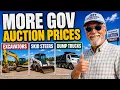 Gov Auction Prices for Excavators Skid Steers Dump Trucks and MORE