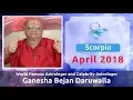 SCORPIO APRIL 2018 ASTROLOGY HOROSCOPE FORECAST BY ASTROLOGER GANESHA BEJAN DARUWALLA