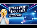 Trusted Source Free PSN Codes PlayStation Gift Card Redeem LIVE