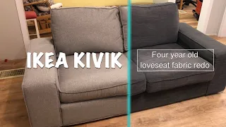 4-Year Review Reupholstering My IKEA Kivik Loveseat with New Fabric
