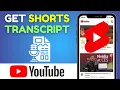 How to Get Transcript of YouTube Shorts Simple 2024