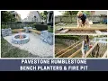 Pavestone RumbleStone Bench Planter and Fire Pit DIY Installation
