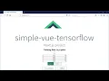 Creating a tensorflow js vue js simple application in javascript