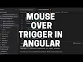 The Mouseover Hover Event in Angular - Mouseover and Mouseout Event Angular Tutorial