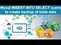 php tutorial in hindi - Mysql INSERT INTO SELECT query to create database copy