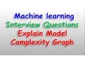 Machine Learning DataScience interview questions - Explain model complexity Graph