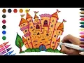 How to Draw a Castle Drawing a Castle for Kids Coloring Pages for Kids Step by Step Drawing