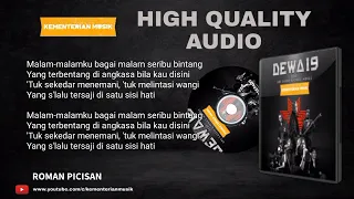 dewa 19 roman picisan lirik hq audio suara jernih