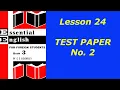 LESSON 24 TEST PAPER No 2 Book 3