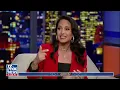 Emily Compagno Smoking Hot Legs More in Black Mini Dress Taking over the Gutfeld Show