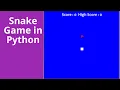Make a Snake Game in Python Turtle Python Project