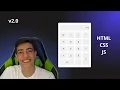 How to Create a SIMPLE and MODERN CALCULATOR with HTML CSS and JavaScript Version 2 0