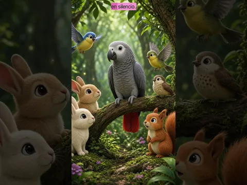 El Loro que Hablaba Muy Poco… Pero Todos Escuchaban 🦜✨  Cuento con Moraleja