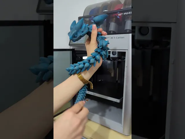 Articulated Dragon 012 - Print in place - No supports - STL video thumbnail