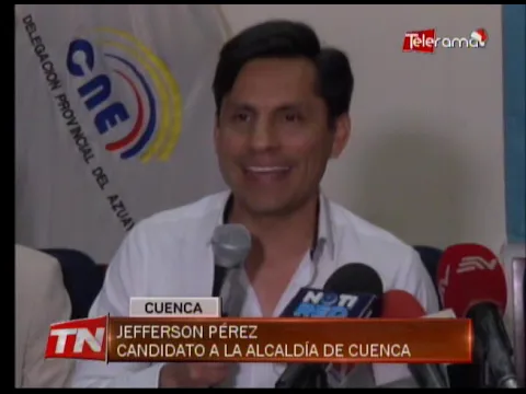 Jefferson Pérez inscribió candidatura a la alcaldía por el movimiento RENACE