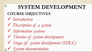 Form 3 Computer Studies full topic System development KCSE Syllabus