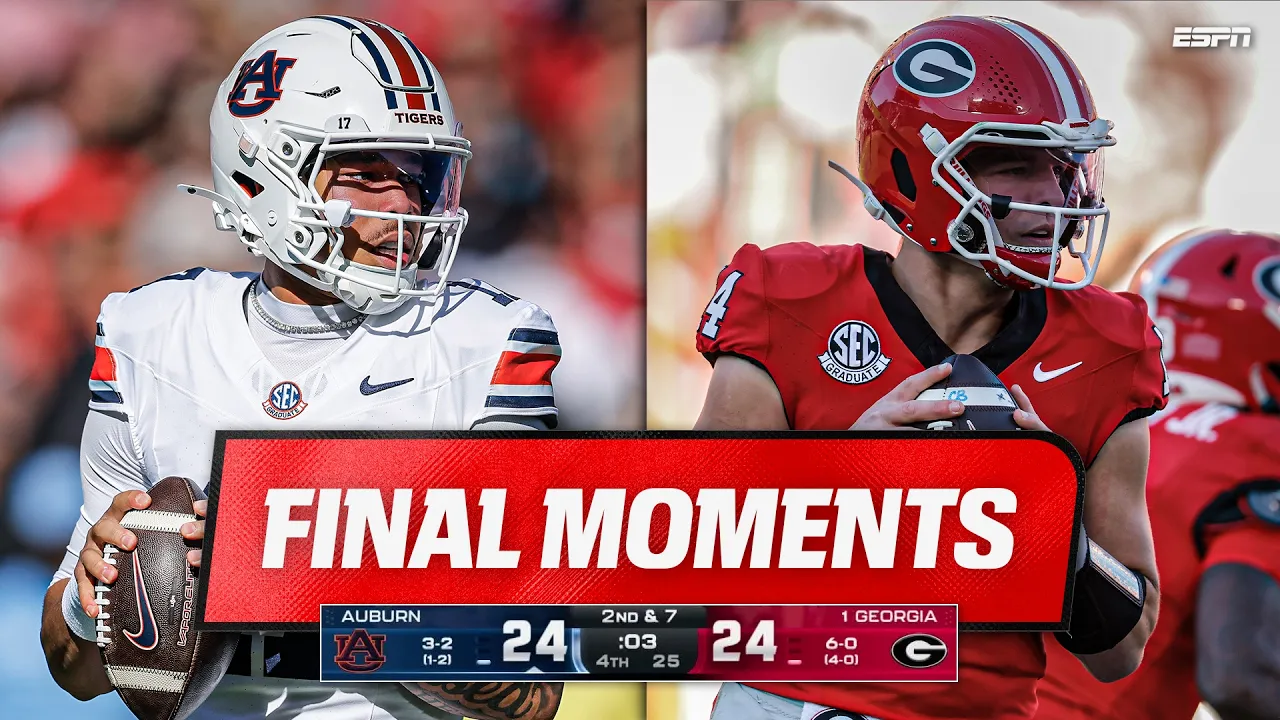 THRILLING FINISH 😱 Ending between the Auburn Tigers and Georgia Bulldogs | ESPN College Football