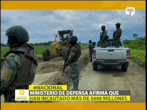 Ministerio de defensa afirma que han incautado más de $900 millones