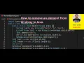 How to remove an element from an array in Java