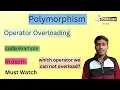 Operator Overloading In C Operator Overloading Polymorphism In C Polymorphism OOPs in C