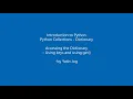 Accessing the Dictionary - Using keys and using get