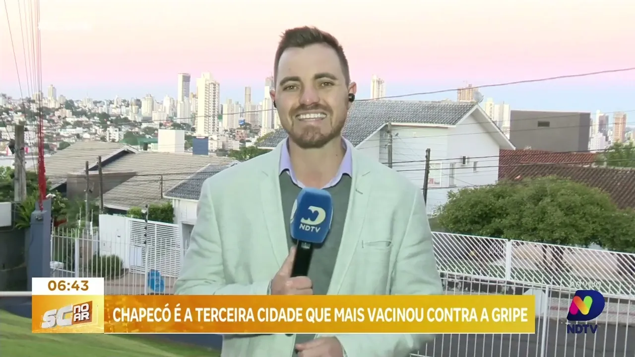 Chapecó é uma das cidades que registrou o maior índice de vacinação contra a gripe
