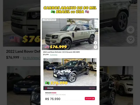 Brasil vs EUA 🤬 Carros
