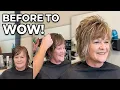RaDona Gives Patti a Modern Spiky Wolf Cut at 61 For Women Over 60 Years Old
