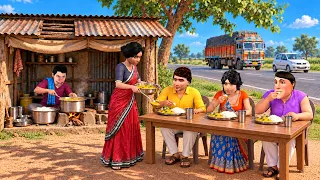 Gaon Mei Garib Ka Roadside Dhaba Desi Village Street Food Hindi Kahani Moral Stories Comedy Video