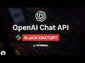 OpenAI Chat API Slack Setup Python