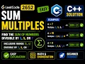 LeetCode - Sum Multiples Easy C Solution Explained