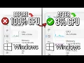 WINDOWS 06 QUICK STEPS TO FIX 100 CPU USAGE How to Lower CPU Usage in Windows 10 11