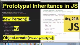 Prototypal Inheritance in js - new VS object create VS es6 inheritance