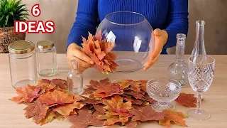 6 AMAZING RECYCLING IDEAS! TAKE A LOOK AT WHAT I DID WITH WASTE GLASSWARE, LEAF! DIY