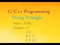 C C Program to display string triangle