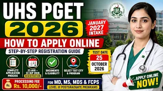 UHS PGET 2026 How to Apply Online Step-by-Step Registration Guide MD MS MDS FCPS