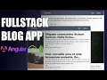 Build Fullstack Blog App using MEAN Mongodb Express Angular Nodejs
