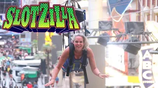 We SURVIVED the SLOTZILLA ZIPLINE on Fremont Street
