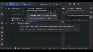 Beginner Python Tutorial Temperature converter