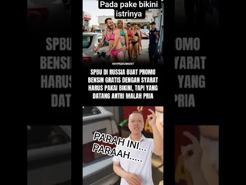 Demi bensin gratis mereka rela berbikini #funny