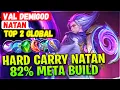 Download Lagu Hard Carry Natan 82% Meta Build [ Top 2 Global Natan ] VaL DEMIGOD. - Mobile Legends Emblem Build