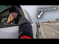 I Got Pulled Over Trash Picking RICH Beach Town In SNOW Storm!