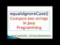 compare two string ignorecase java example