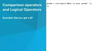 Comparison Operators - CSP Python