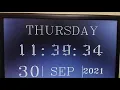 Digital Clock using C graphics Turbo C 50 year clock Changing Second s