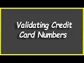Python Programs Validating Credit Card Numbers
