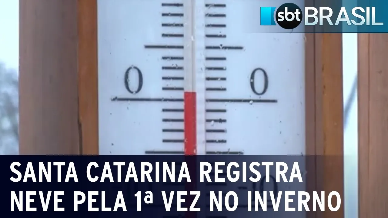 Santa Catarina registra neve pela 1ª vez no inverno | SBT Brasil (14/07/23)