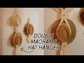 Double Macrame Hat Hanger Tutorial NEW VERSION