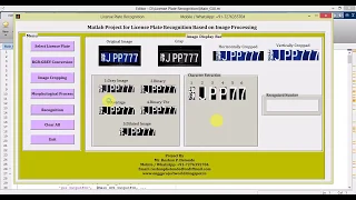 Matlab Project for License Number Plate Recognition System Complete Source Code
